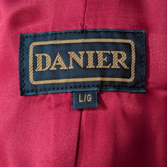 Vintage Danier Suede Leather Jacket | Gold Studded Trim | Oversized Fit - Picture 10 of 10